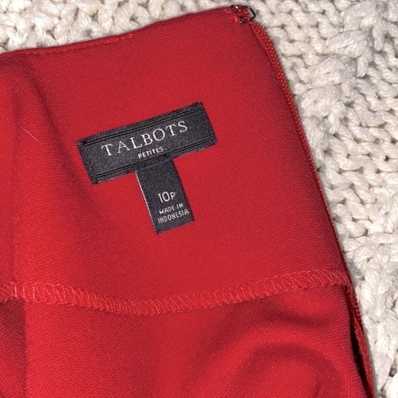 Talbots red dress size 10 petite - Picture 4 of 7